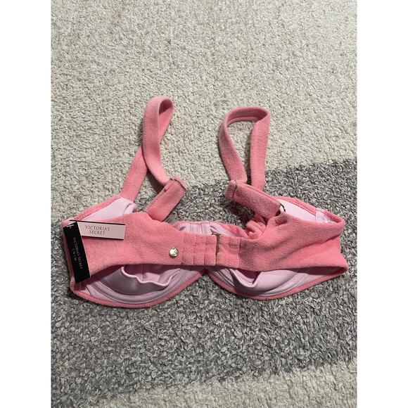 NWT Victorias Secret 2 Pc Bikini 34D/M Essential Triangle Boyshort Bottom Pink - Picture 5 of 16